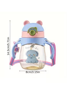 Aranyos Rajzfilm Vizespalack Szívószállal 300 ML