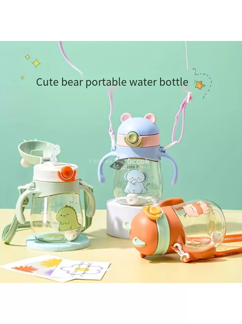 Aranyos Rajzfilm Vizespalack Szívószállal 300 ML