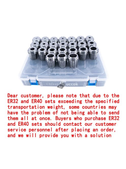 ER11-ER40 rugós patronkészlet – nagy pontosságú (0,005 mm), CNC maró- és gravírozógéphez