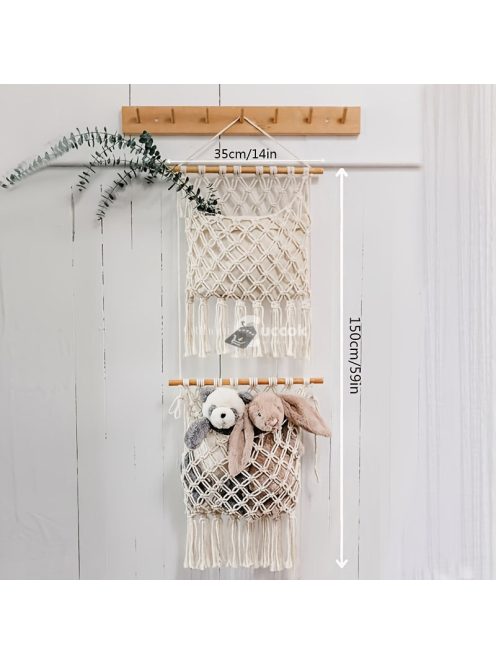 3-szintes függő szövött tárolótáska