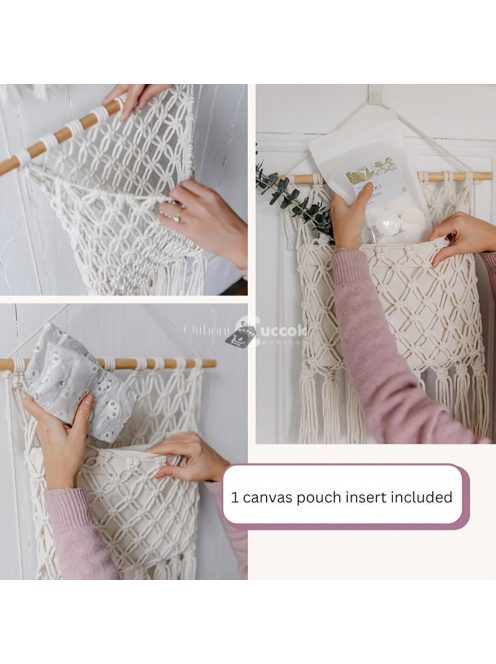 3-szintes függő szövött tárolótáska