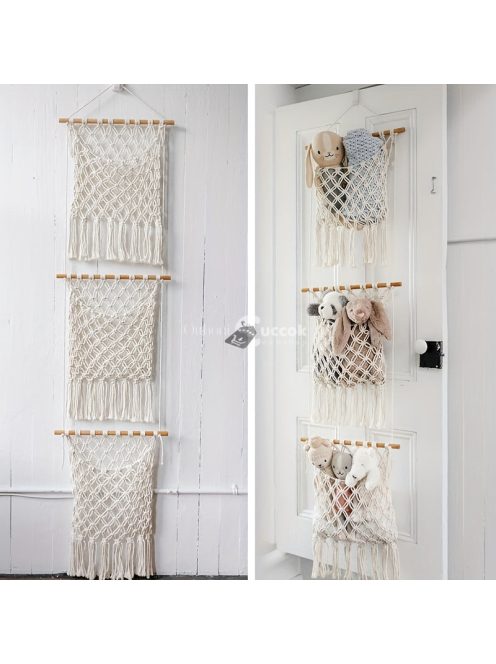 3-szintes függő szövött tárolótáska