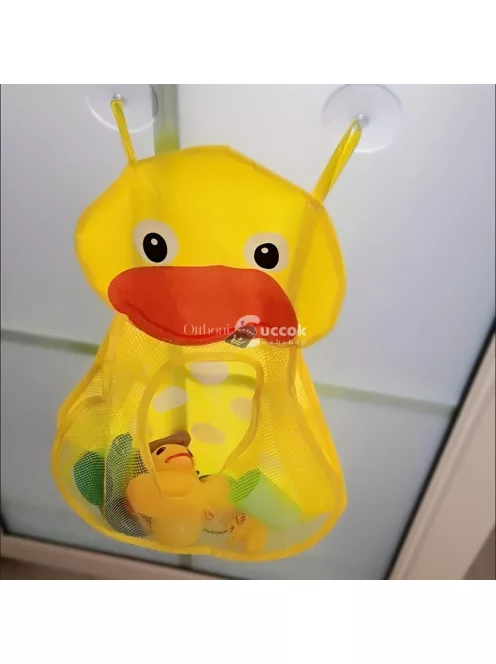 Nagy Kapacitású Béka és Kiskacsa Játék Tároló Táska Tapadókorongokkal