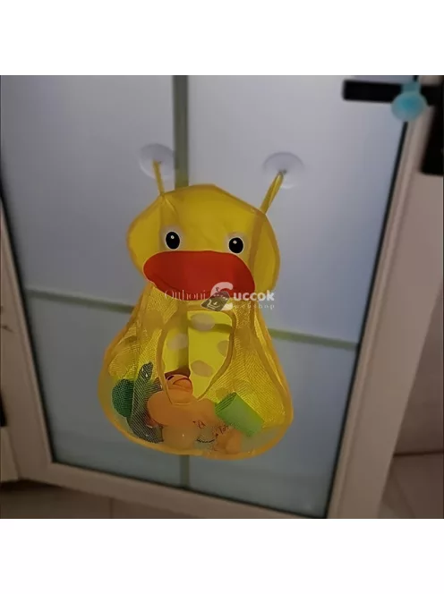 Nagy Kapacitású Béka és Kiskacsa Játék Tároló Táska Tapadókorongokkal