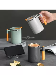 450ml-es Kávésbögre Fogantyúval És Fedéllel,