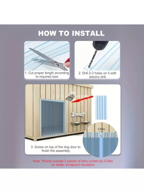 Műanyag kutyaház bejárat fedő