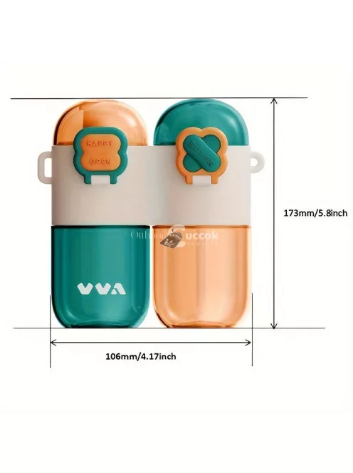 Hordozható 2-az-1-ben Sport Pohár Zárható Fedéllel