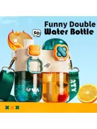 Hordozható 2-az-1-ben Sport Pohár Zárható Fedéllel