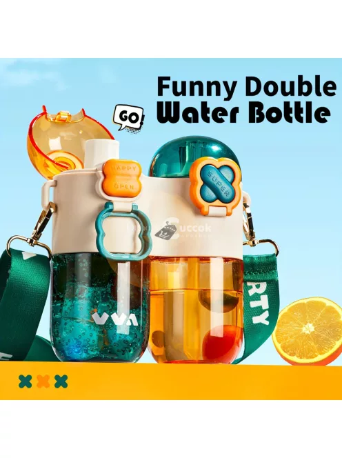 Hordozható 2-az-1-ben Sport Pohár Zárható Fedéllel