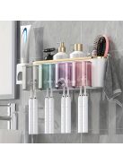 Könnyen felszerelhető falra szerelhető fogkefetartó gargarizáló pohárral