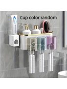 Könnyen felszerelhető falra szerelhető fogkefetartó gargarizáló pohárral