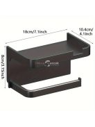 öntapadós műanyag WC-papírtartó perforált fiókkal