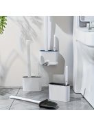 Falra szerelhető szilikon WC-kefe készlet tartóval
