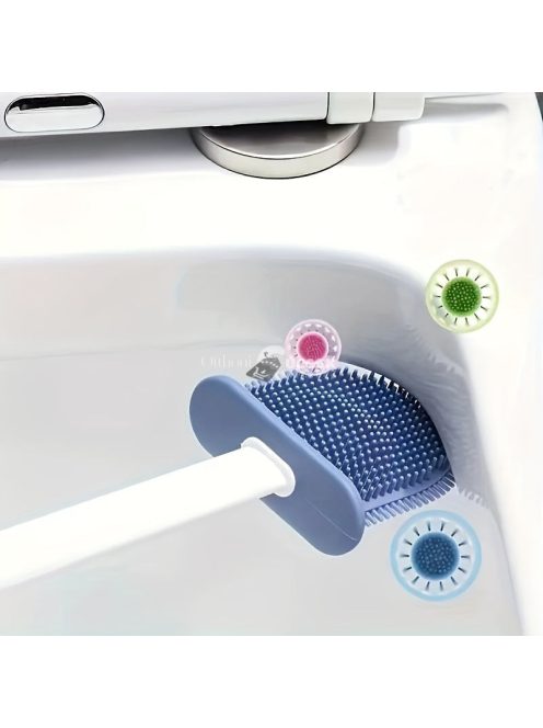 Falra szerelhető szilikon WC-kefe készlet tartóval