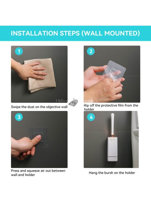 elegáns, WC-csésze kefe készlet