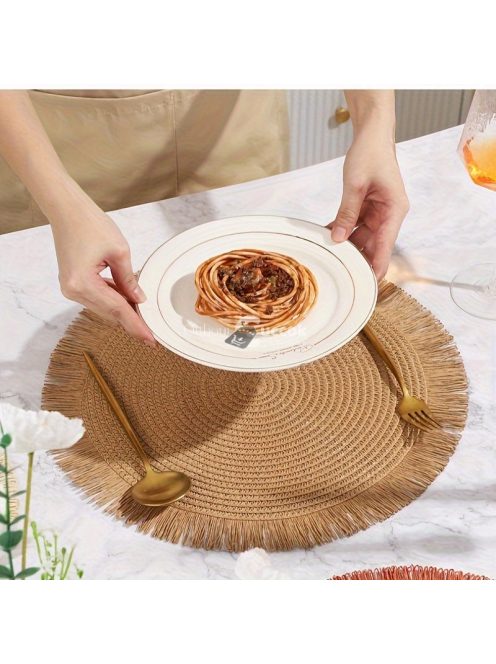 6db Kerek Fonott Tányéralátét