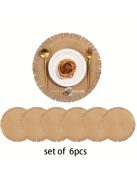 6db Kerek Fonott Tányéralátét