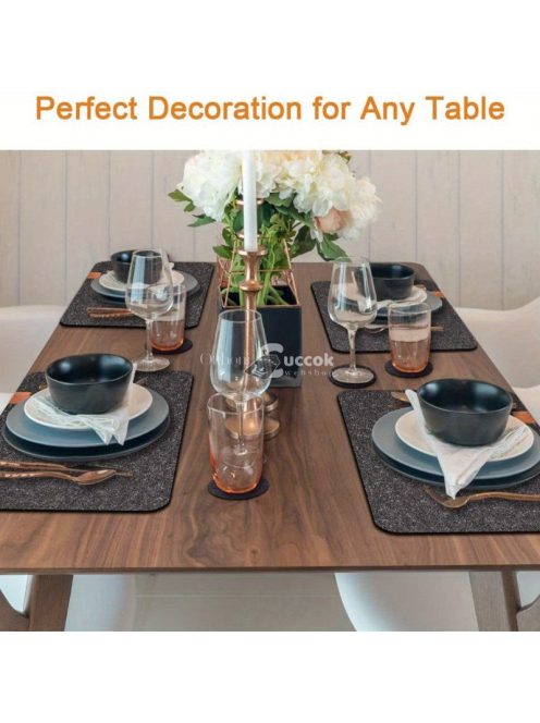 4 db mosható filc alátét és pohár alátét szett