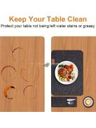 4 db mosható filc alátét és pohár alátét szett