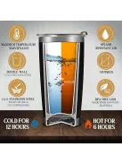 Horgolás mintájú Rozsdamentes Acél termosz bögre fedéllel