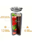 Horgolás mintájú Rozsdamentes Acél termosz bögre fedéllel