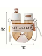 U-alakú kettős rekeszes sport kulacs