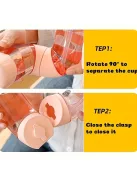 U-alakú kettős rekeszes sport kulacs