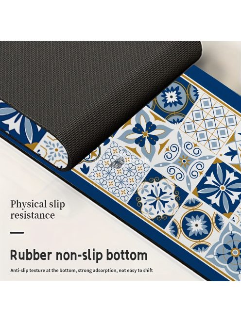 Asztali edény szárító alátét, csempe mintás poliészter nedvszívó alátét