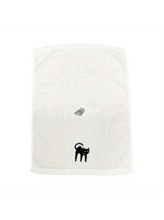 Tiszta pamutból készült, hímzett Halloween konyharuha