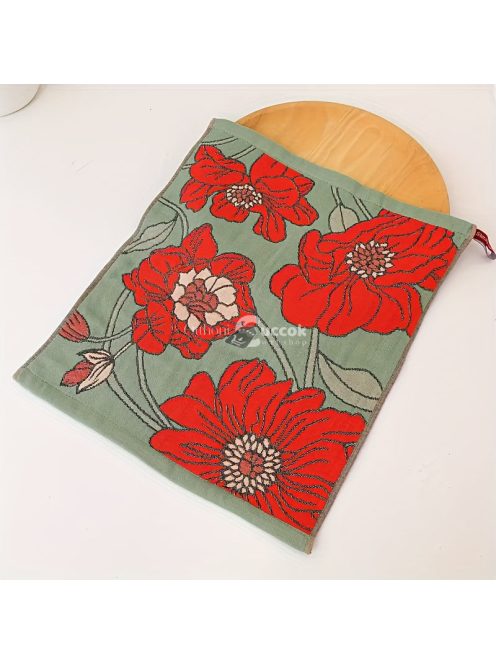 Stílusos régi virágos pamut konyharuha