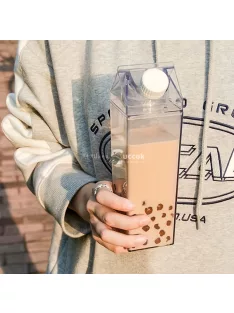   Kreatív, négyzet alakú kulacs, nagy űrtartalmú vizes palack