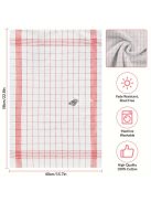 Piros és kék kockás pamut konyhai törölköző