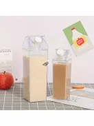 Kreatív, négyzet alakú kulacs, nagy űrtartalmú vizes palack