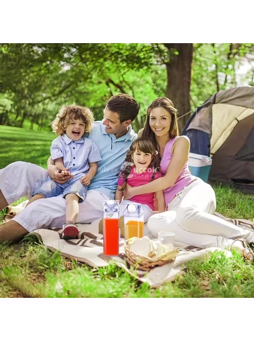 Kreatív, négyzet alakú kulacs, nagy űrtartalmú vizes palack