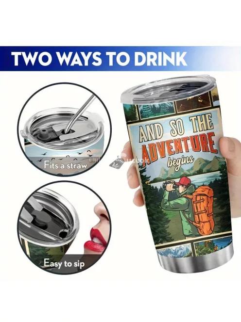 Túrázós Rozsdamentes acél termosz 600ML