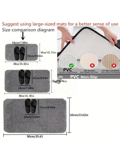 Prémium vastagságú szuperpuha kádkilépő szőnyeg