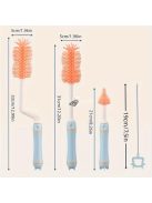 3 darabos készlet, Palacktisztító, Cumisüveg tisztító kefe