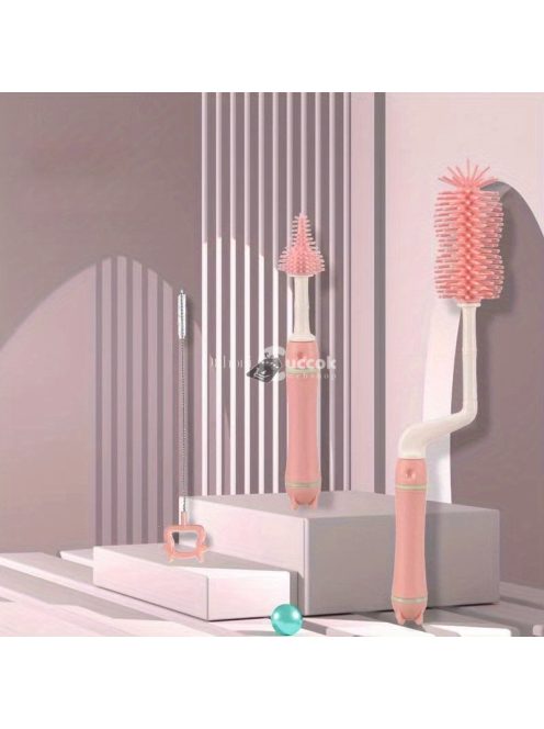 3 darabos készlet, Palacktisztító, Cumisüveg tisztító kefe