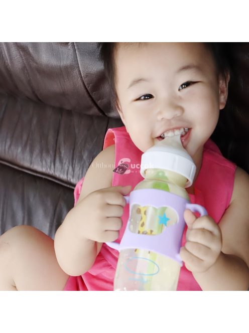 Szilikon cumisüveg fogantyú rajzfilm mintáva