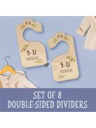 8 darabos készlet, kétoldalas fa szekrényrendező