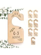 8 darabos készlet, kétoldalas fa szekrényrendező