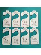 8 darabos készlet, kétoldalas fa szekrényrendező