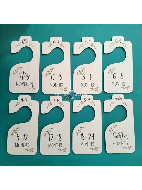 8 darabos készlet, kétoldalas fa szekrényrendező