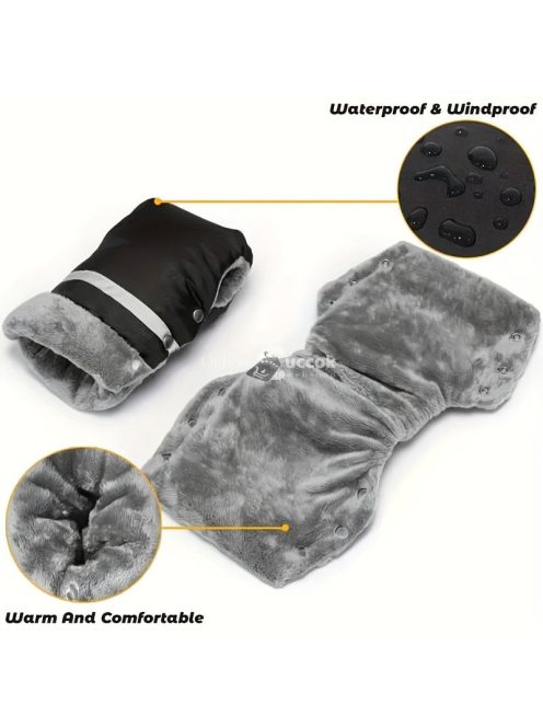 1 Pár Kényelmes Téli Babakocsi kesztyű