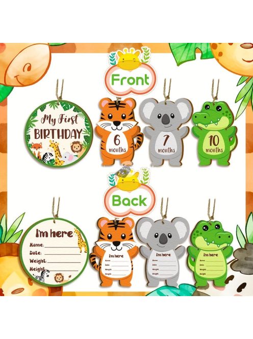 14 db fa stílusú mérföldkő kártya