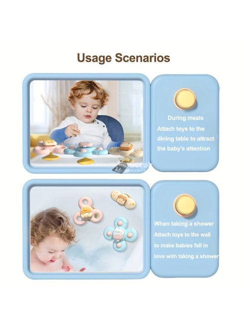 Interaktív tapadókorongos forgó babajáték