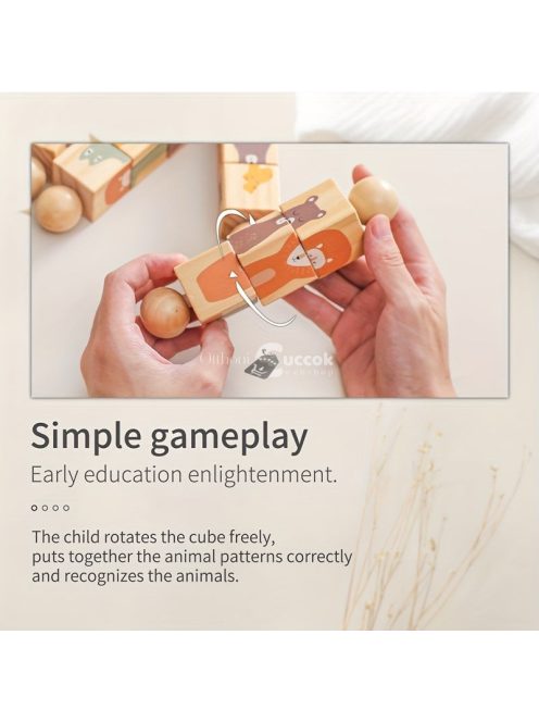 Fa Multifunkcionális Forgó Állat Alakú Párosító Játékok