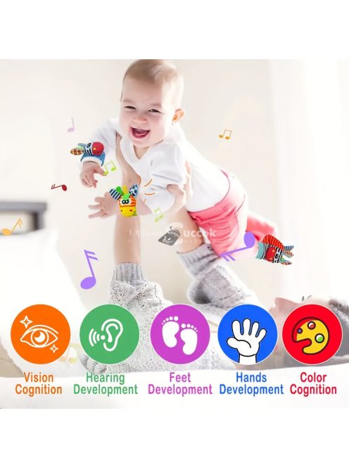 Állatos csilingelő zokni és karszalag