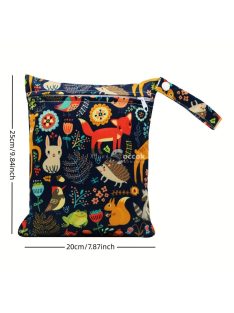 Szeszélyes erdei állatmintás újrahasználható táska