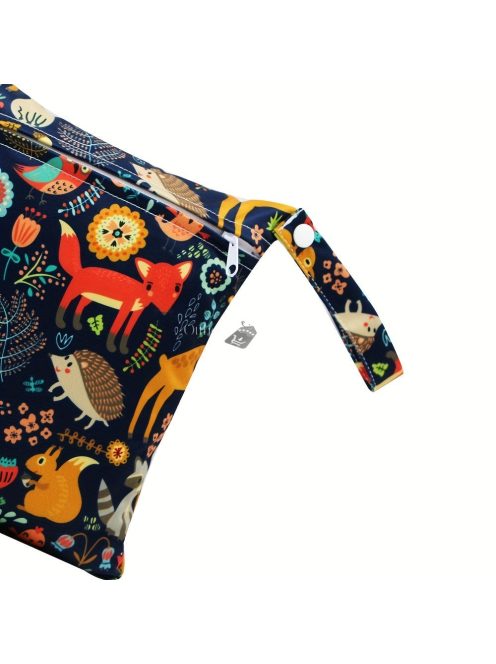 Szeszélyes erdei állatmintás újrahasználható táska